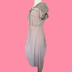 JOA + CLOSET leopard high low dress